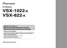 Pioneer VSX-822-K Receiver Owners Manual