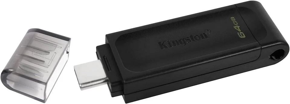 KINGSTON Chiavetta USB Type C 3.2 64GB Pendrive Data Traveler DT70-64GB Veloce - Immagine 3 di 4