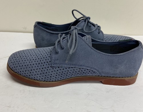 G H Bass Women’s Shoes Oxfords Suede Leather Uppers Blue Size 7M NWT - Picture 2 of 9