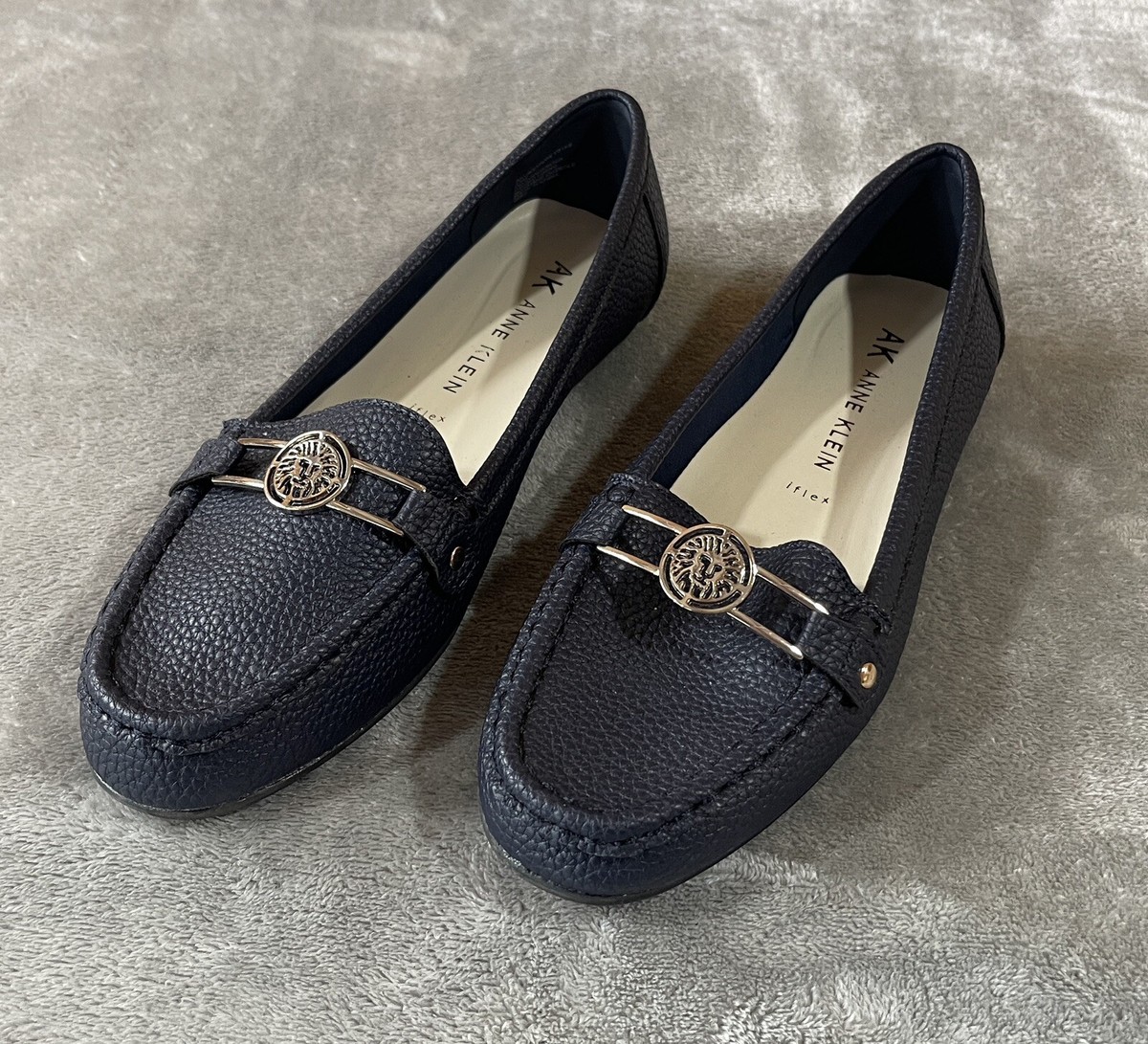 Anne Klein Akokey Blue Color Slip On Loafer Shoe Women's Size 10 M