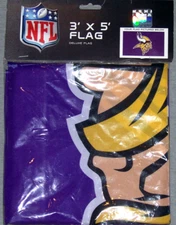 MINNESOTA VIKINGS LOGO 3x5ft flag superior quality GENUINE NFL Lic us seller