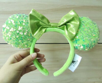 2022 Disney Parks Green Shell Sequins Minnie Mouse Ears SHDR  display picture 2