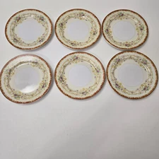 6 - Hinode Japan 7.5" Side Plates Floral Flower Design