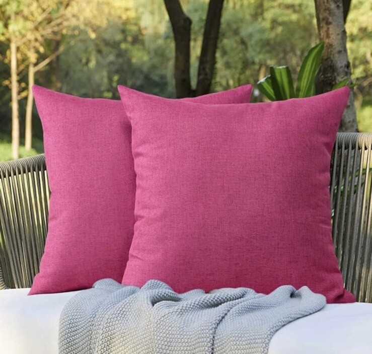 OTOSTAR Pack of Outdoor Waterproof Throw Pillow Covers 16x16 Inch Garden  Decor