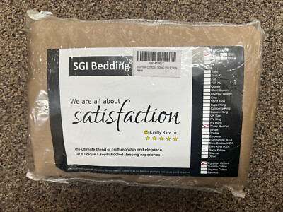 SGI Bedding  Egyptian Cotton 600 TC Sheet Set 4 Pc  Size Three Quarter Brown