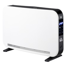 HOMCOM Termosifone Elettrico a 3 Modalità con Timer e Termostato Bianco e Nero
