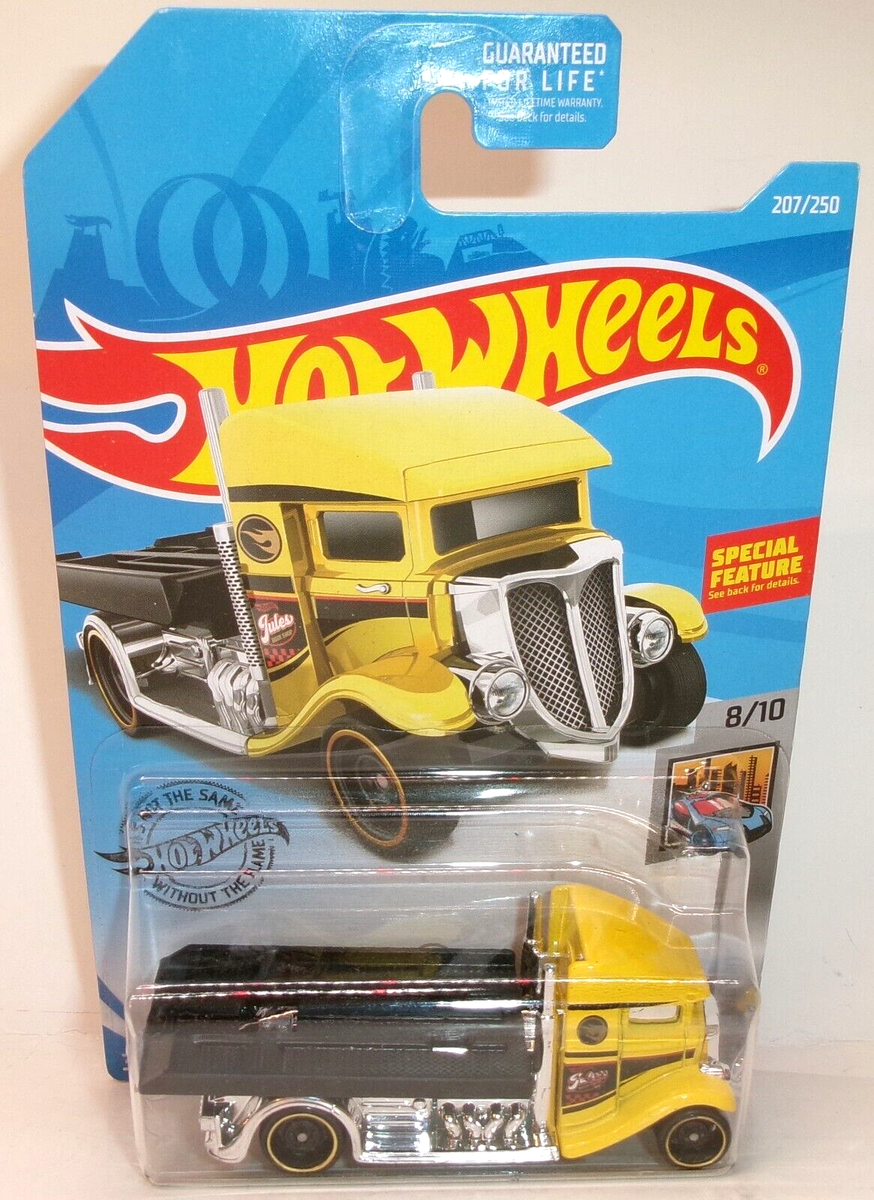 2019 HOT WHEELS HW METRO 8/10 TREASURE HUNT YELLOW FAST-BED HAULER