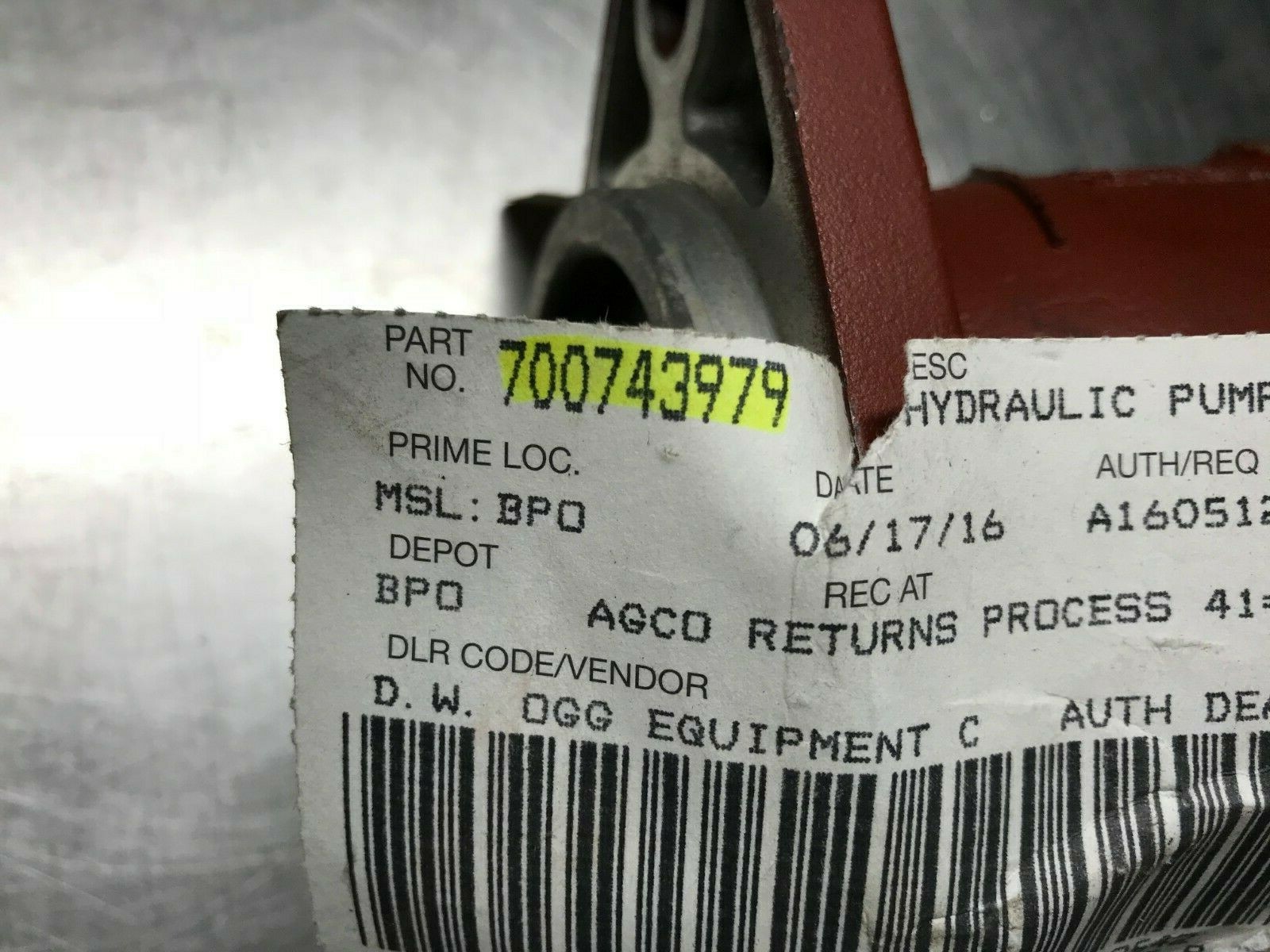 700743979 GENUINE OEM AGCO HYDRAULIC PUMP | eBay 
