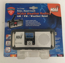 La Crosse NOAA Portable Weather Radio AM/FM Hand Crank Solar K810-106 NEW