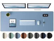 Leather Desk Pad Protector Office Desk Mat Large Mouse Pad Laptop Desk Pad No...