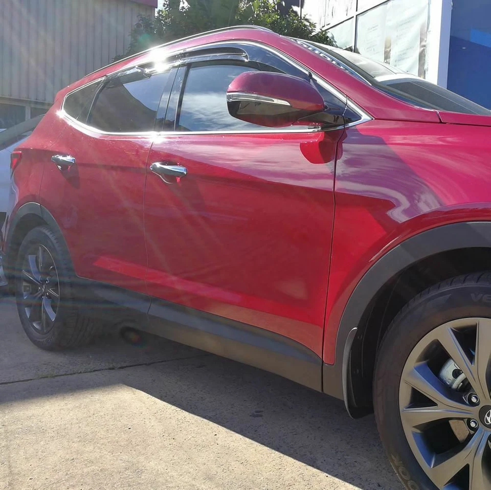 Weather Shields Weathershields with Chrome Trims for Hyundai Santa Fe 2012-2018 - image 4 of 4