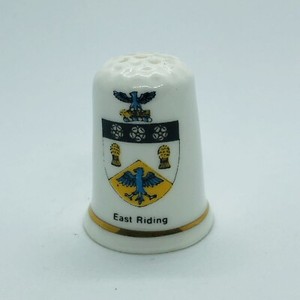 Birchcroft Fine Bone China Souvenir Thimble East Riding Yorkshire Coat of Arms