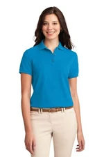 Port Authority  Womens Short Sleeve Silk Touch Three Button Polo Shirt L500