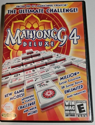 Mahjongg 4 Deluxe Windows/Mac DVD-ROM Video Game Software Viva Media challenge