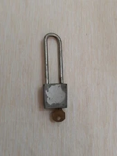 Vintage Corbin Padlock Long Shackle Lick & Key Silver 4.5"