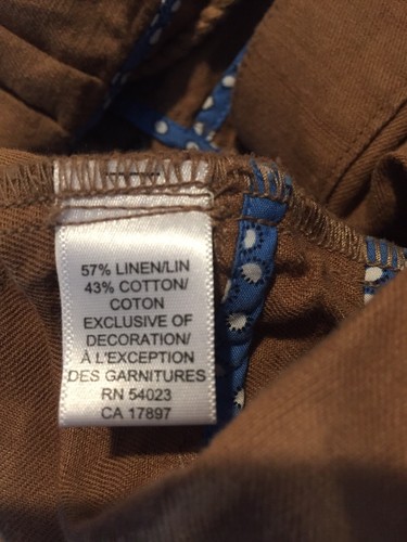 Gap Khaki Drawstring Linen/Cotton Collarless lightweight Jacket/Blazer LARGE - Picture 9 of 10
