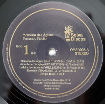 Fernando Falcão – Memória Das Águas Fernando Falcão - Memória Das Águas (LP) 4250101406843| eBay