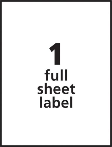 Avery Shipping Labels, 8-1/2 x 11, 25 Labels per Pack, Case of 5 Packs 125 Total - Picture 4 of 9