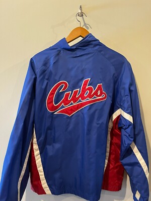 Vintage 90s Majestic MLB Chicago Cubs On-Field Full-Zip Blue Red