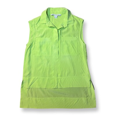 Diane Von Frustenburg Women s Green Sleeveless Blouse - Size 2