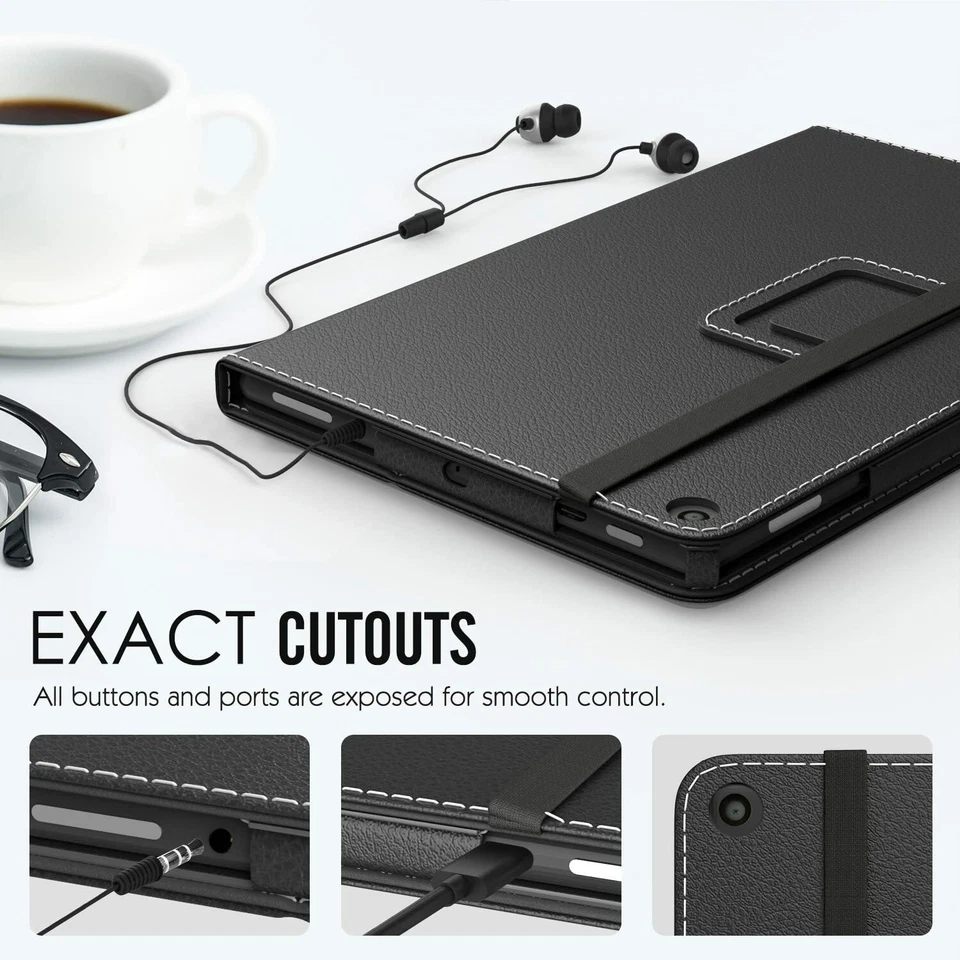 Amazon Fire HD 10 & 10 Plus 11th Generation (2021) Leather Flip Smart Case Cover - Image 4 of 4