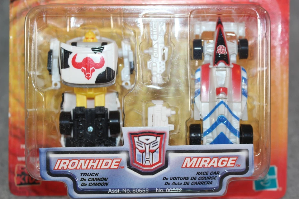 TRANSFORMERS 2-Pack Ironhide Mirage Hasbro 2001 Fox Kids New Sealed Figure Set - Bild 4 von 4