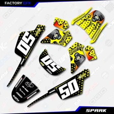 Yellow Spark Racing Graphics Kit fits Yamaha PW50 Decal Sticker PW 50 All Years