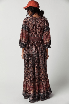 Free People Golden Hour Border Maxi Dress Size S | eBay