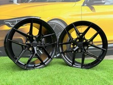 4 x 18 Inch 5x108 HX044 Style Black Wheels: Fits For Volvo Ford Jaguar