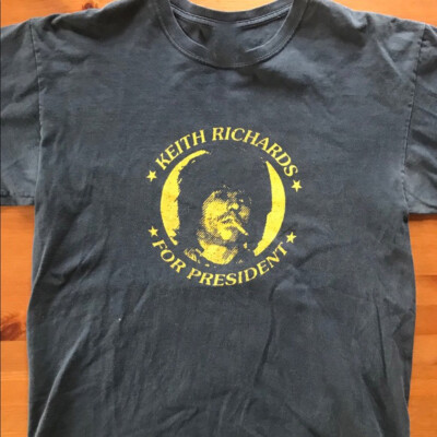 Keith Richards for President Short Sleeve Black T-Shirt