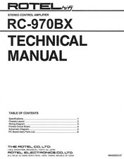 Service manual for Rotel RC-970 BX