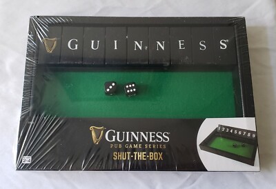 GUINNESS Shut-The-Box Pub Game Series Dice Game NEW University Games