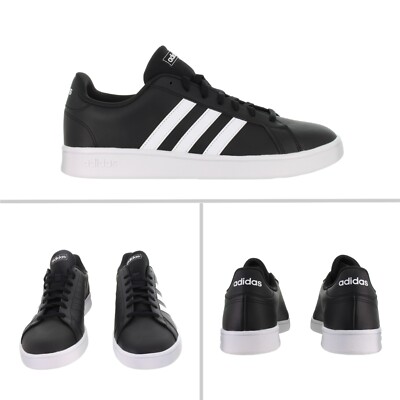 Adidas Men's GRAND COURT BASE Black - White Tennis Shoes Size 10 NIB | eBay