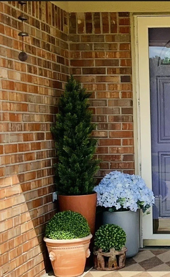 5’ Topiary Cedar Artificial Tree Home Decor UV (Indoor/Outdoor). Retail $197 - Image 4 of 4