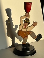 * * * Alte Leuchterfigur Erzgebirge tanzender Bayer beim Schuhplattler * * *