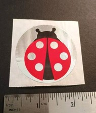 Vintage Stickers Ladybug Foil Sticker Mod VTG 80s