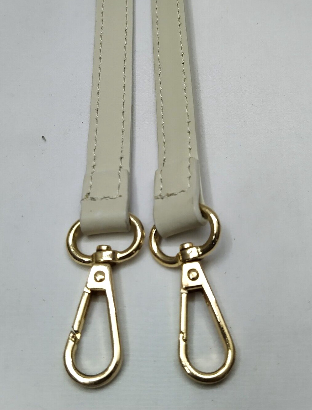 Off-White Leather Replacement Strap W/ Goldtone P… - image 7