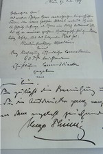 Actor & Director Hugo THIMIG (1854-1944): Letter Vienna 1907 about AG Uhlich