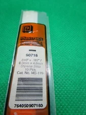  Plastruct all scales #90718 (MS-119) STYRENE STRIPS .010 x .187 - More Below