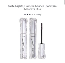 TARTE LIGHTS CAMERA LASHES PLATINUM MASCARA 0.31 OZ (Lot Of 2) ON HAND NWOB NEW