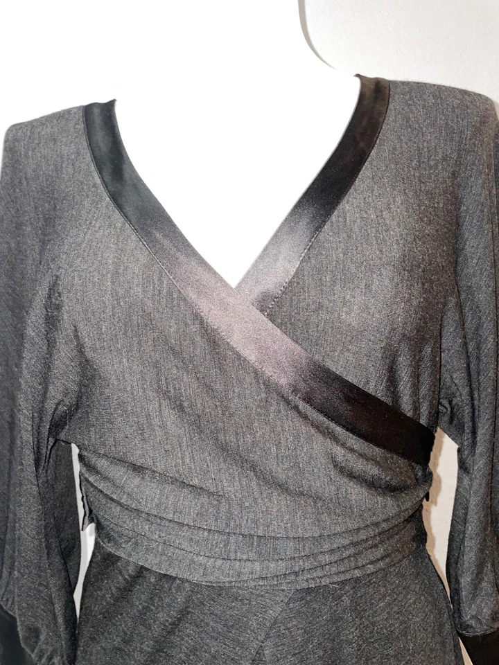 Vestido Bebe Feminino Vintage Y2K Lã Elástica Seda Tamanho P Manga Longa Jersey Malha - Imagem 2 de 4