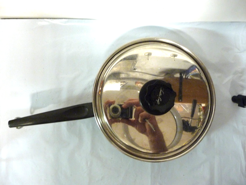 Lustre Craft 3 PLY 18-8 Stainless Steel 9" 1.5 qt Skillet Saucepan with Lid