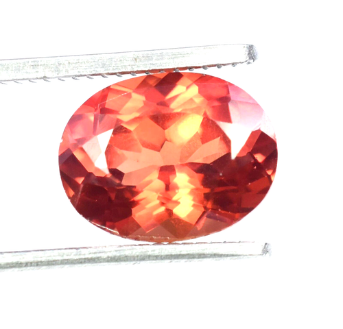 Gemma Sciolta Naturale Impeccabile Ceylon Fanta Arancione Zaffiro Forma Ovale 8,75 Ct - Foto 3 di 8