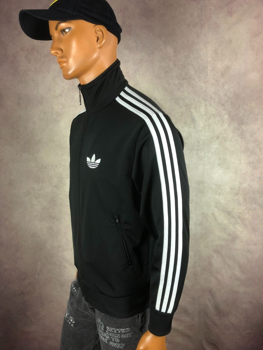 Adidas Originals Big Logo TREFOIL Firebird Black White Casual Y2K