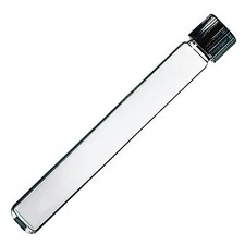 16x150mm, Borosilicate Glass, Flat Btm, 15ml Vol, Bakelite Screw Top (Pack 10)