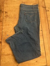Vintage Levi s Action Jeans Mens 38x29 Straight Denim Blue Jeans Brown Tab