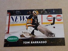 Tom Barrasso Pittsburgh Penguins 1991-92 Parkhurst #139 NHL Hockey Card PIT Pens