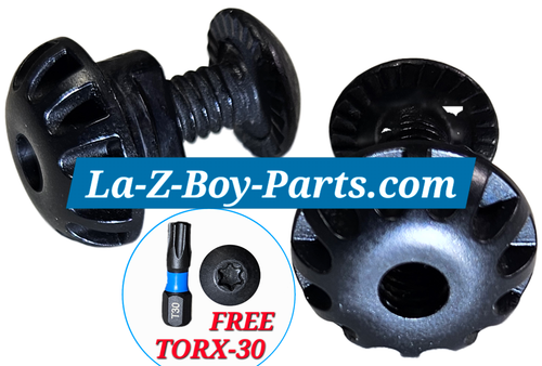 MINT OEM LAZY BOY PART La-Z-Boy Recliner Leg Rest Screw Bolt Plastic Grommet Set - Picture 4 of 8