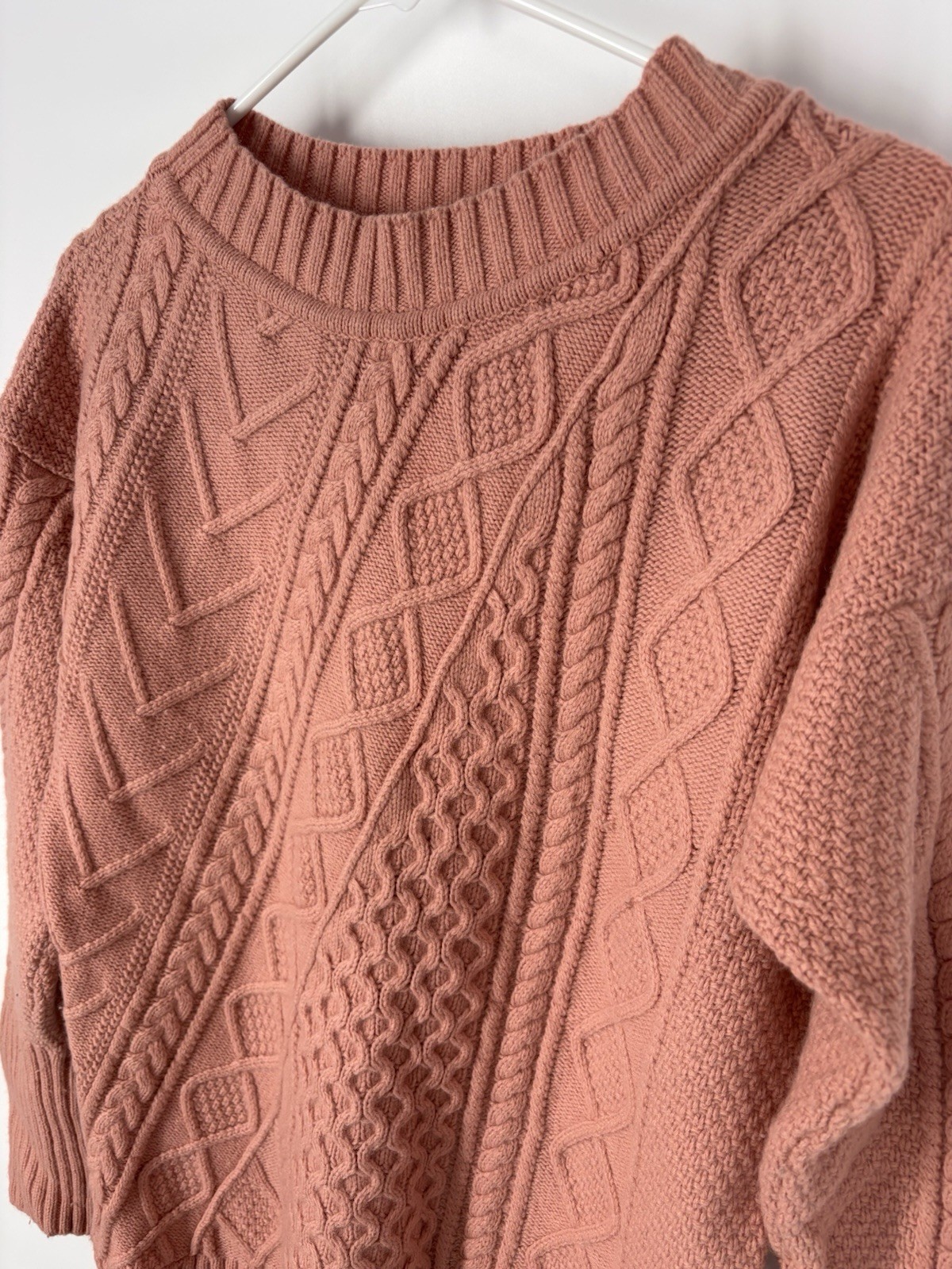 J. Crew Womens M Cableknit Patchwork Oversized Ch… - image 4