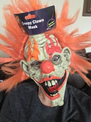 Scary Halloween Mask for adults - Killer Clown Halloween Flame Clown NWT NEW